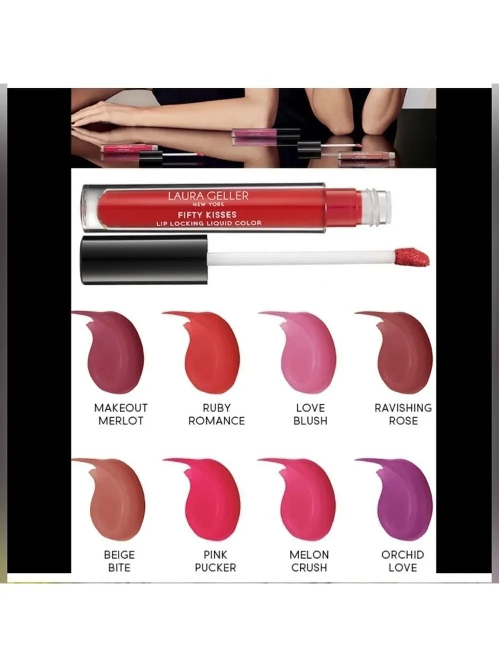 New Laura Geller Fifty Kisses Lip Locking Liquid Color in Makeout Merlot